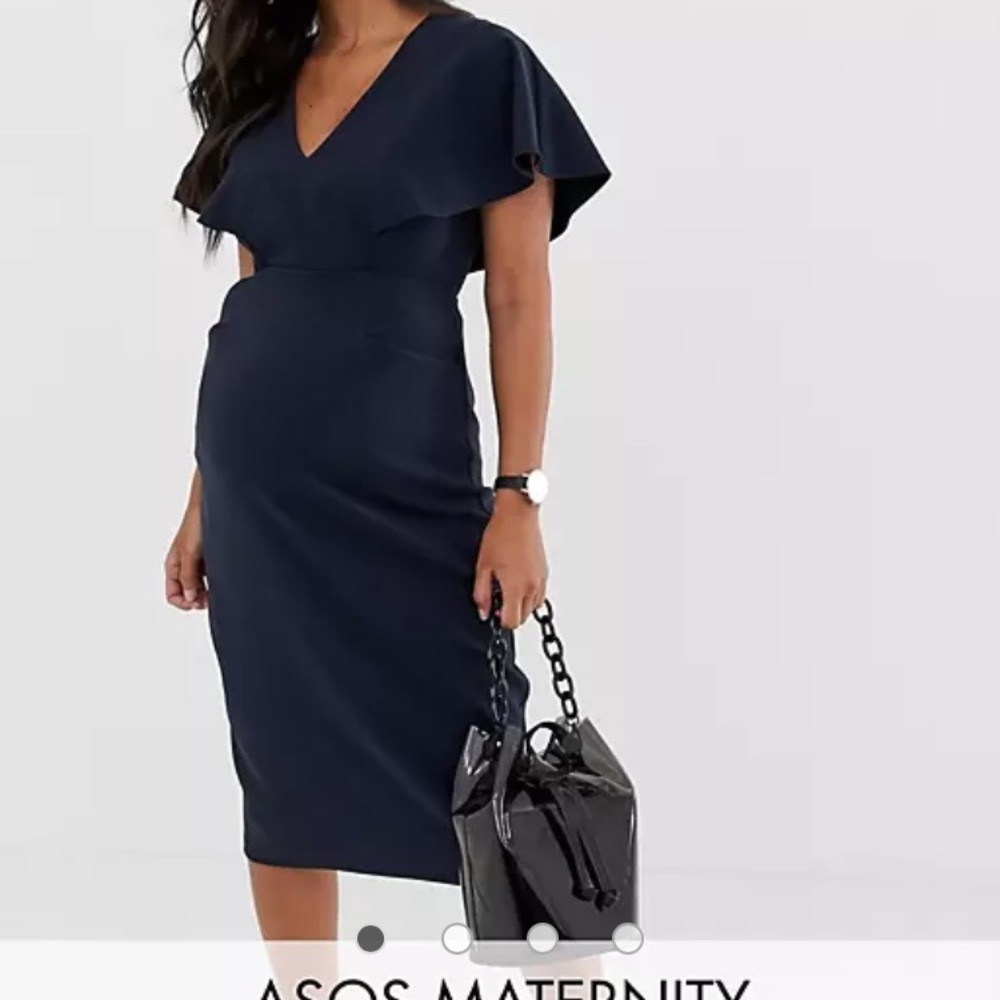 ASOS Maternity angel sleeve midi pencil dress